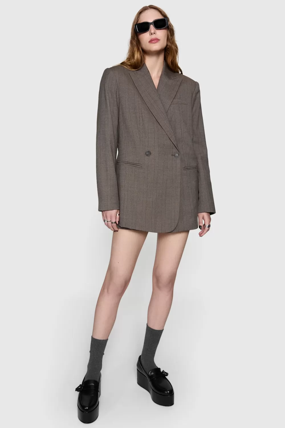 Online Rebecca Minkoff Addison Oversized Blazer Chestnut