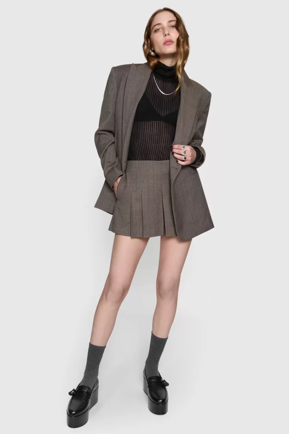 Online Rebecca Minkoff Addison Oversized Blazer Chestnut