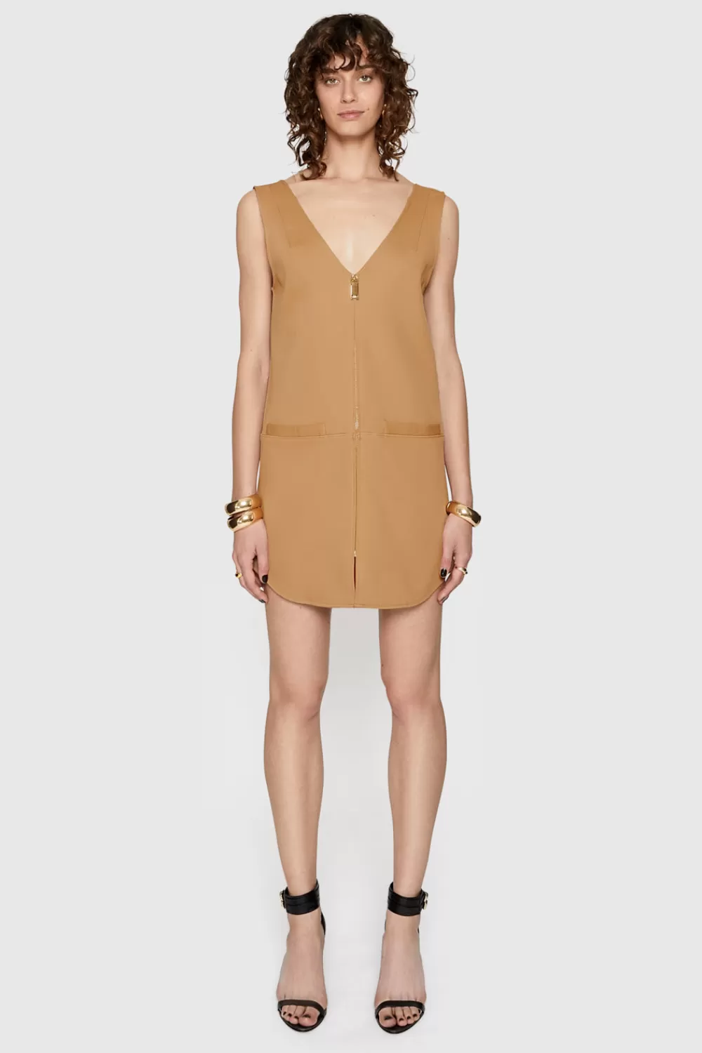 Best Rebecca Minkoff Adrian Zip Dress CAMEL