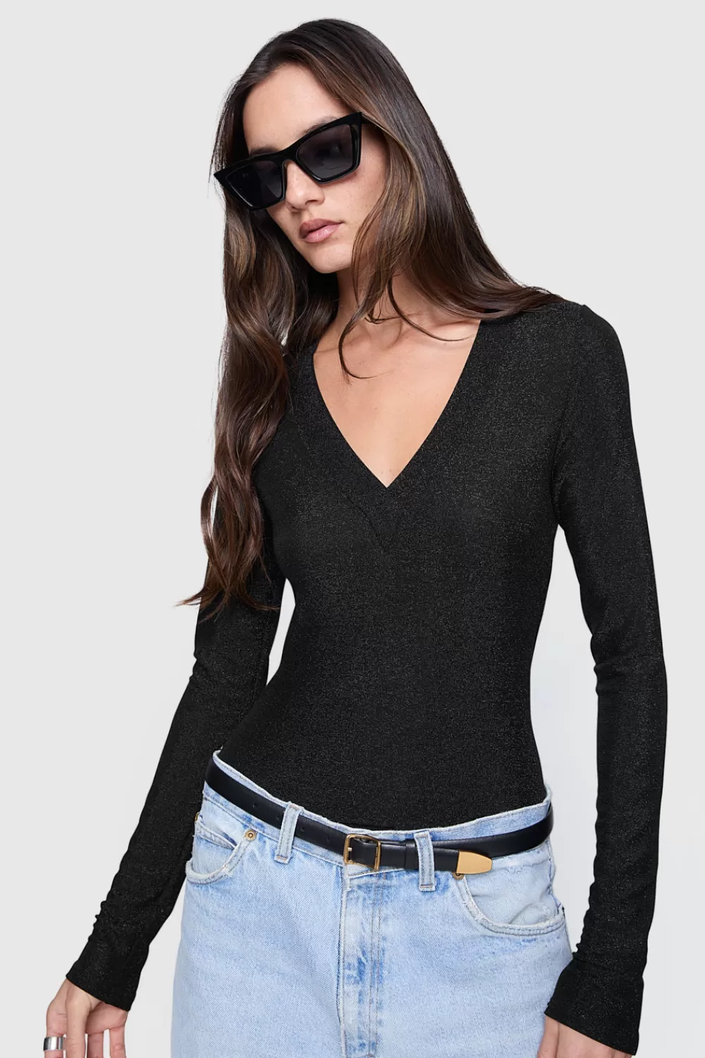 Shop Rebecca Minkoff Alyssa Bodysuit TrueBlack