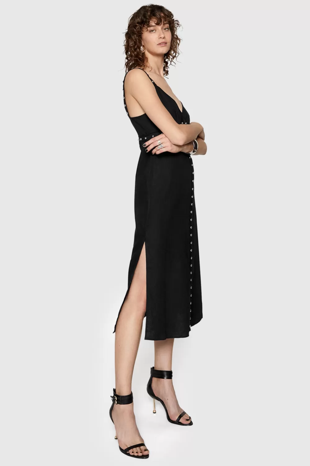 Cheap Rebecca Minkoff Archie Studded Dress BLACK