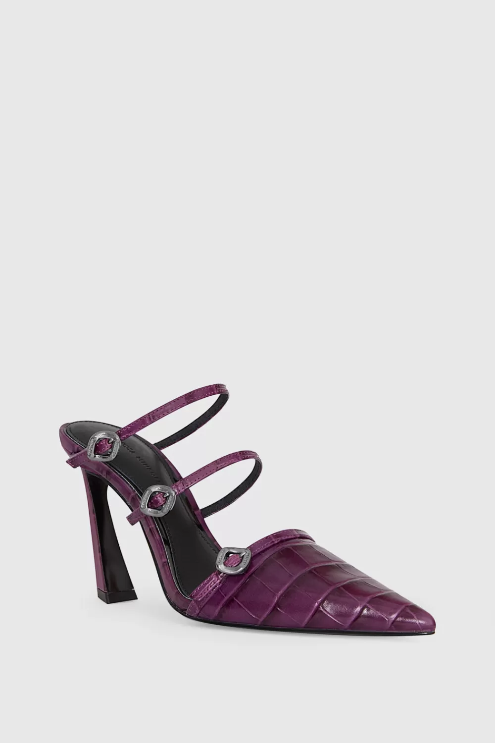 Discount Rebecca Minkoff Buckle Heeled Mule Berry