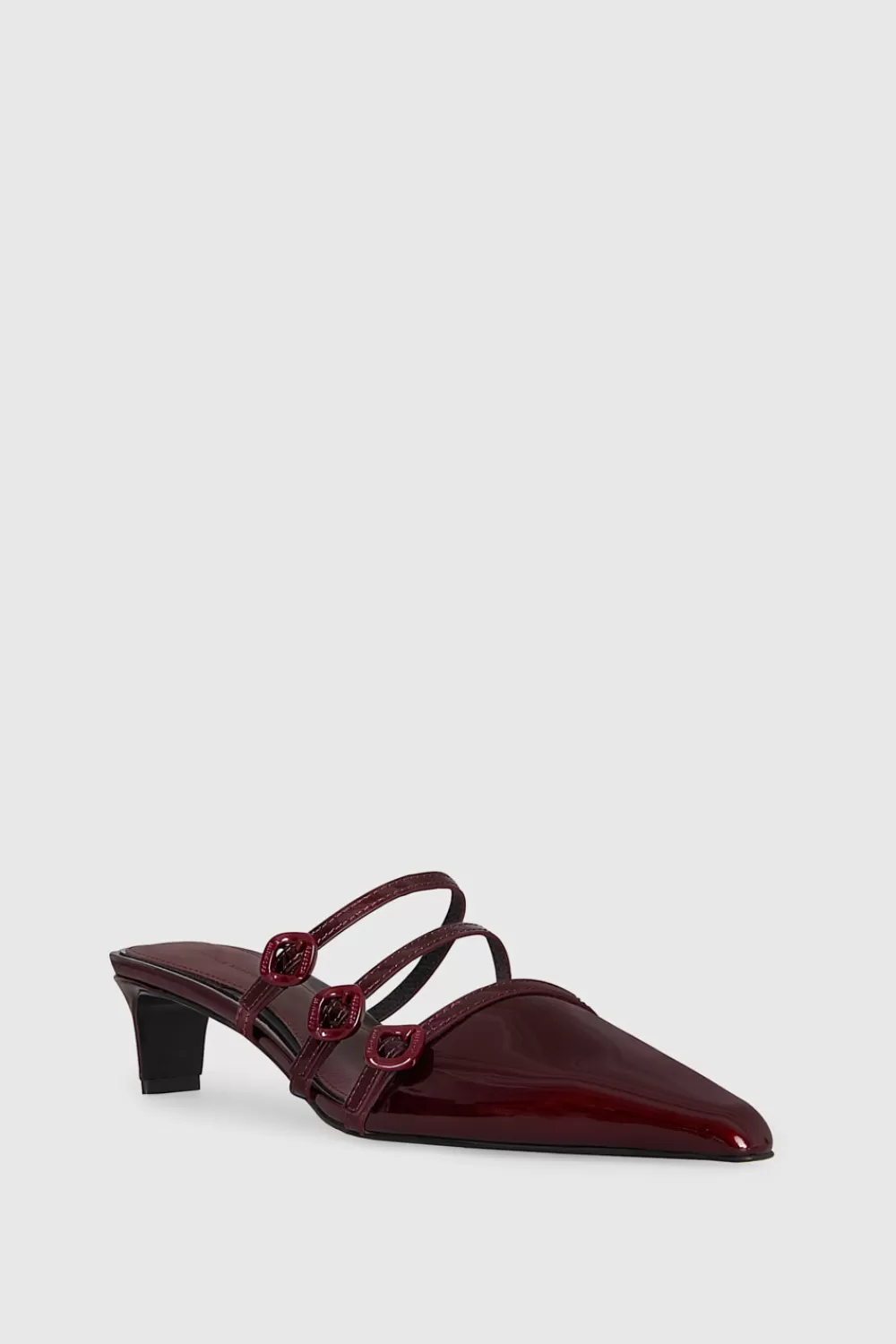 Outlet Rebecca Minkoff Buckle Kitten Mule Maraschino