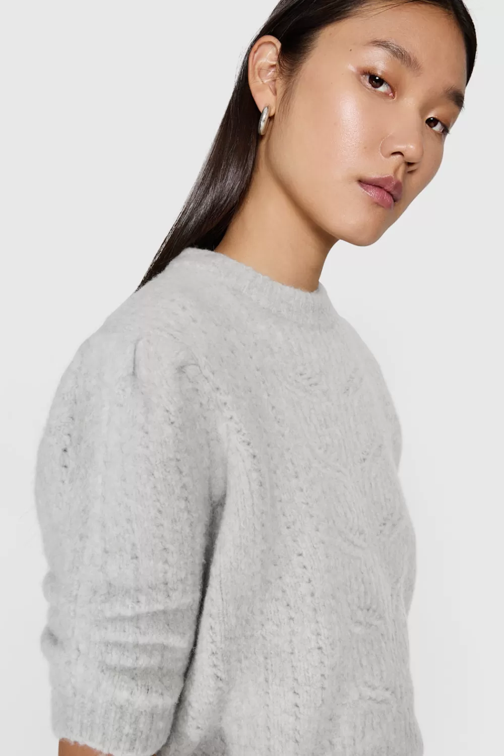 Cheap Rebecca Minkoff Campbell Puff Sweater Stone