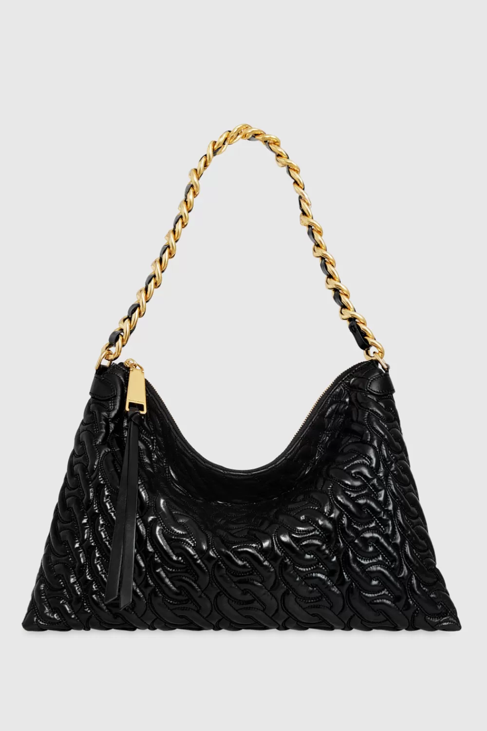 Discount Rebecca Minkoff Chain Quilt Shoulder Bag BLACK/ANTIQUEBRASS