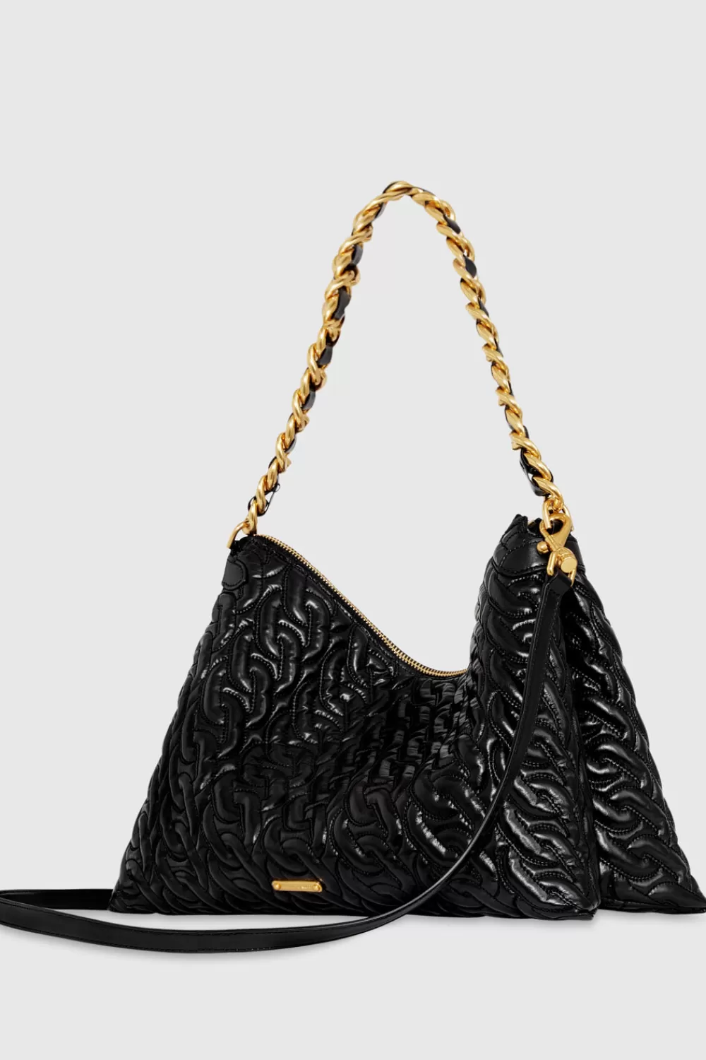 Discount Rebecca Minkoff Chain Quilt Shoulder Bag BLACK/ANTIQUEBRASS