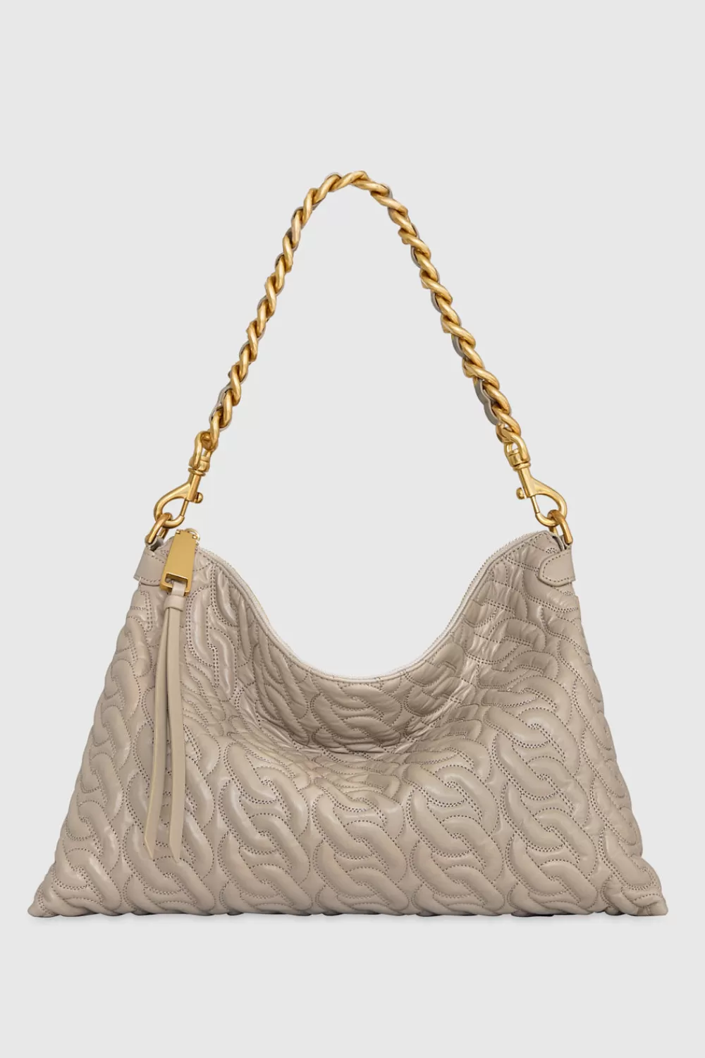 New Rebecca Minkoff Chain Quilt Shoulder Bag Oyster