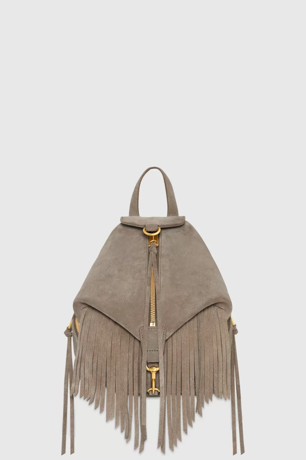 Discount Rebecca Minkoff Convertible Mini Julian Backpack With Fringe CLAY