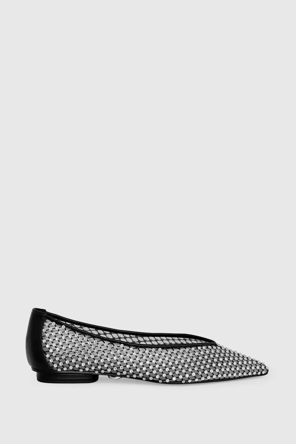 New Rebecca Minkoff Crystal Ballet Flat Black