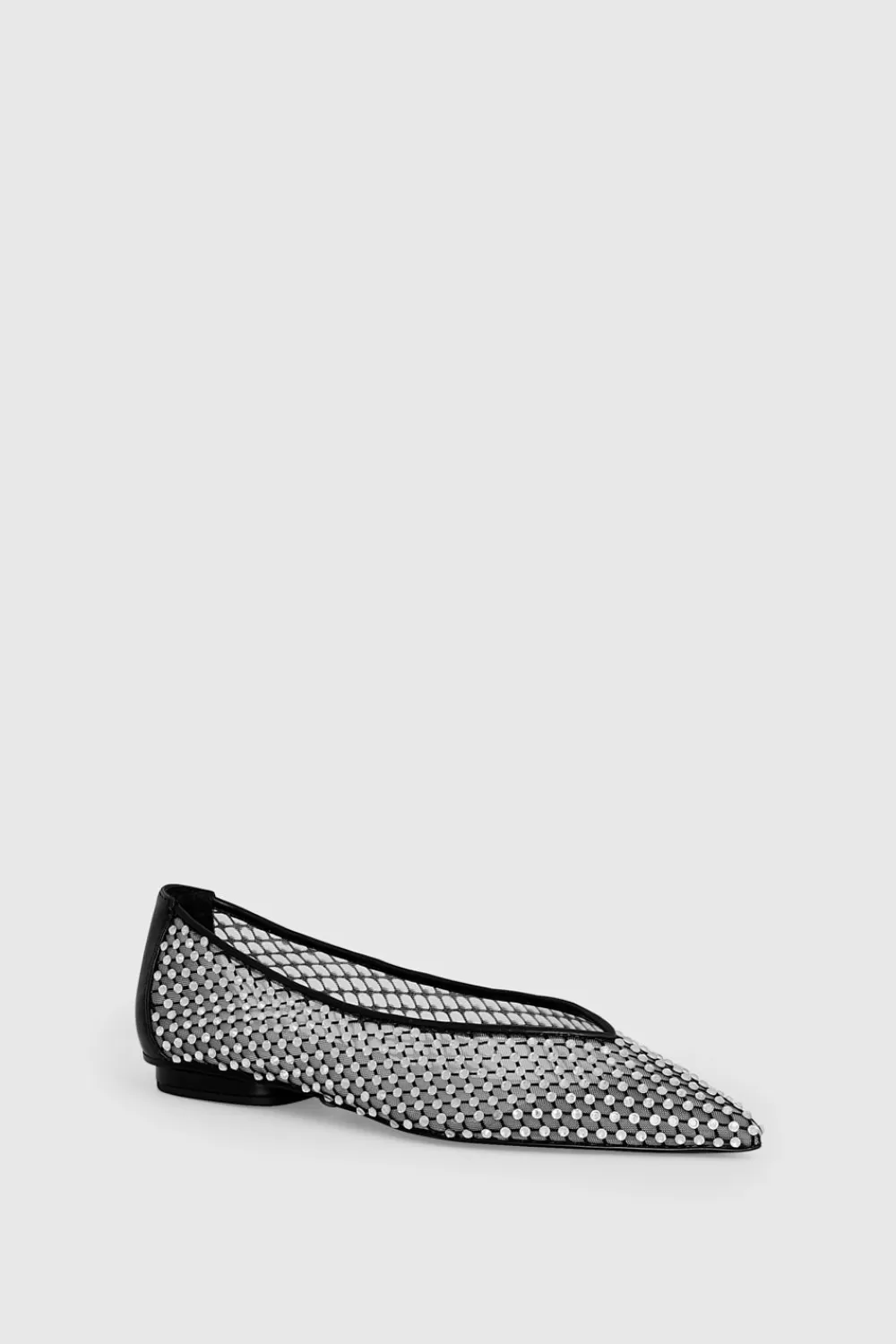 New Rebecca Minkoff Crystal Ballet Flat Black