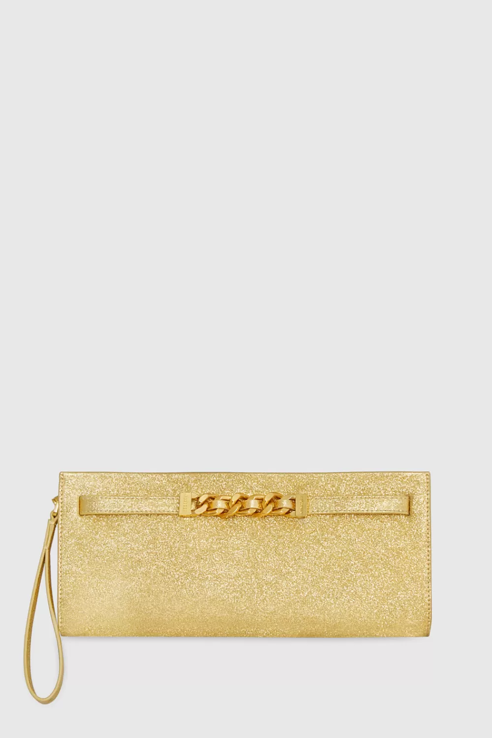 Hot Rebecca Minkoff Curb Link Clutch GOLD