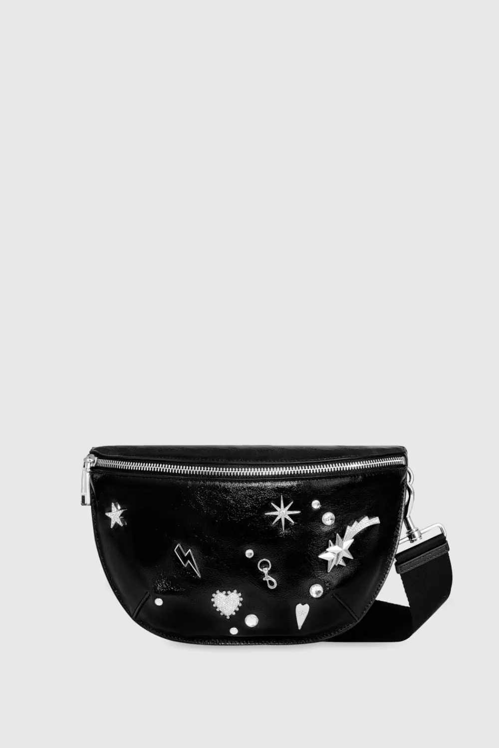 Sale Rebecca Minkoff Darren Belt Bag With Celestial Studs BLACK/SILVER