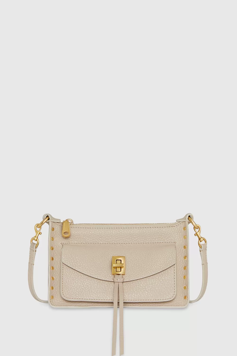 Best Rebecca Minkoff Darren Mini Top Zip Crossbody STONE