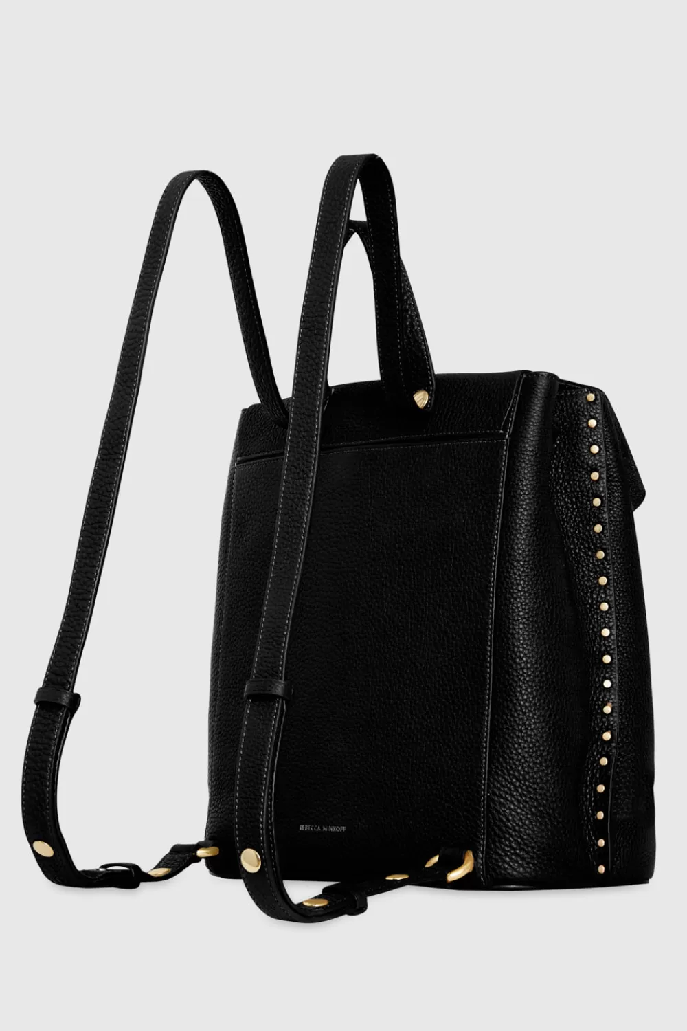 Fashion Rebecca Minkoff Darren Signature Backpack BLACK/ANTIQUEBRASS