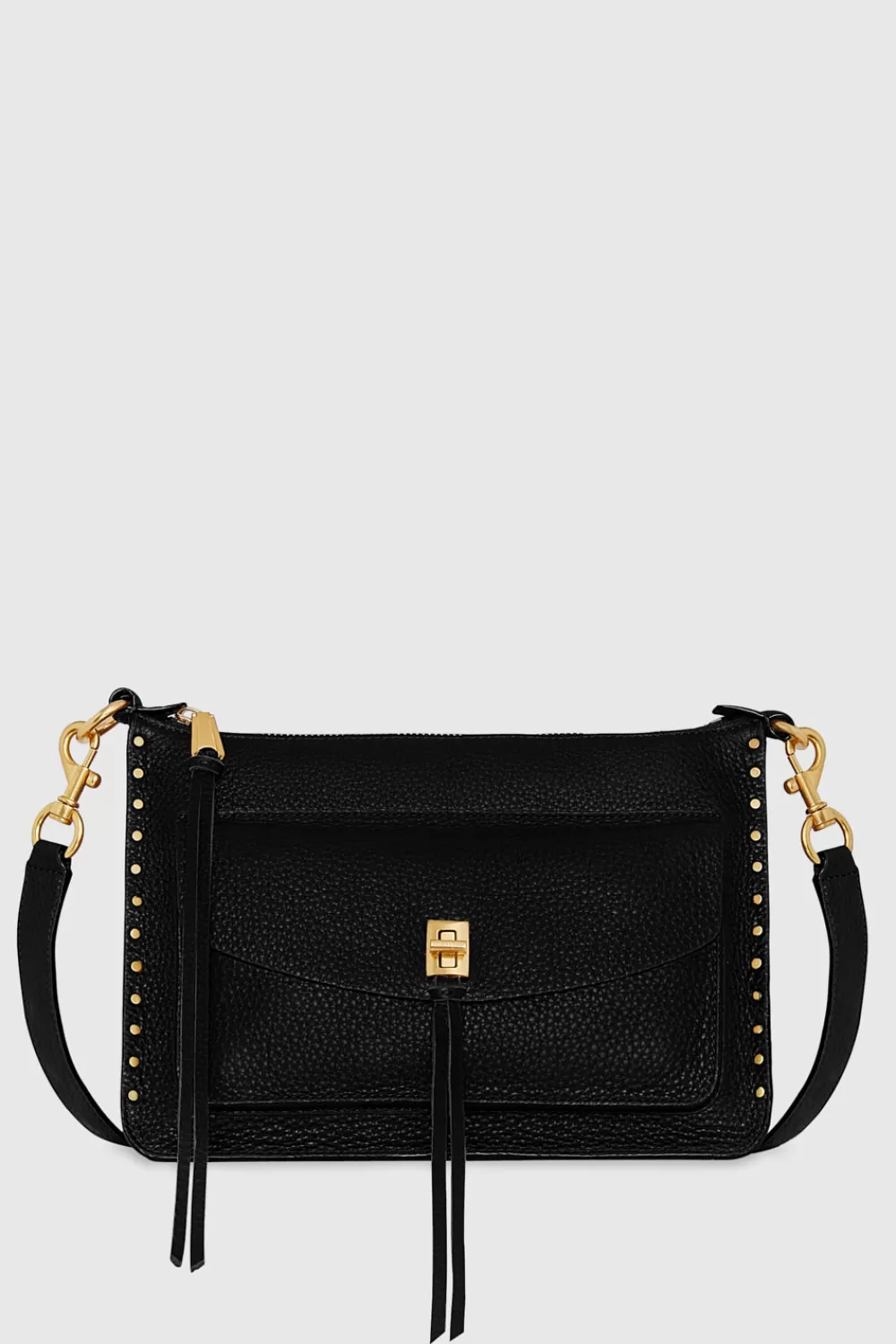 Outlet Rebecca Minkoff Darren Signature Shoulder Bag BLACK