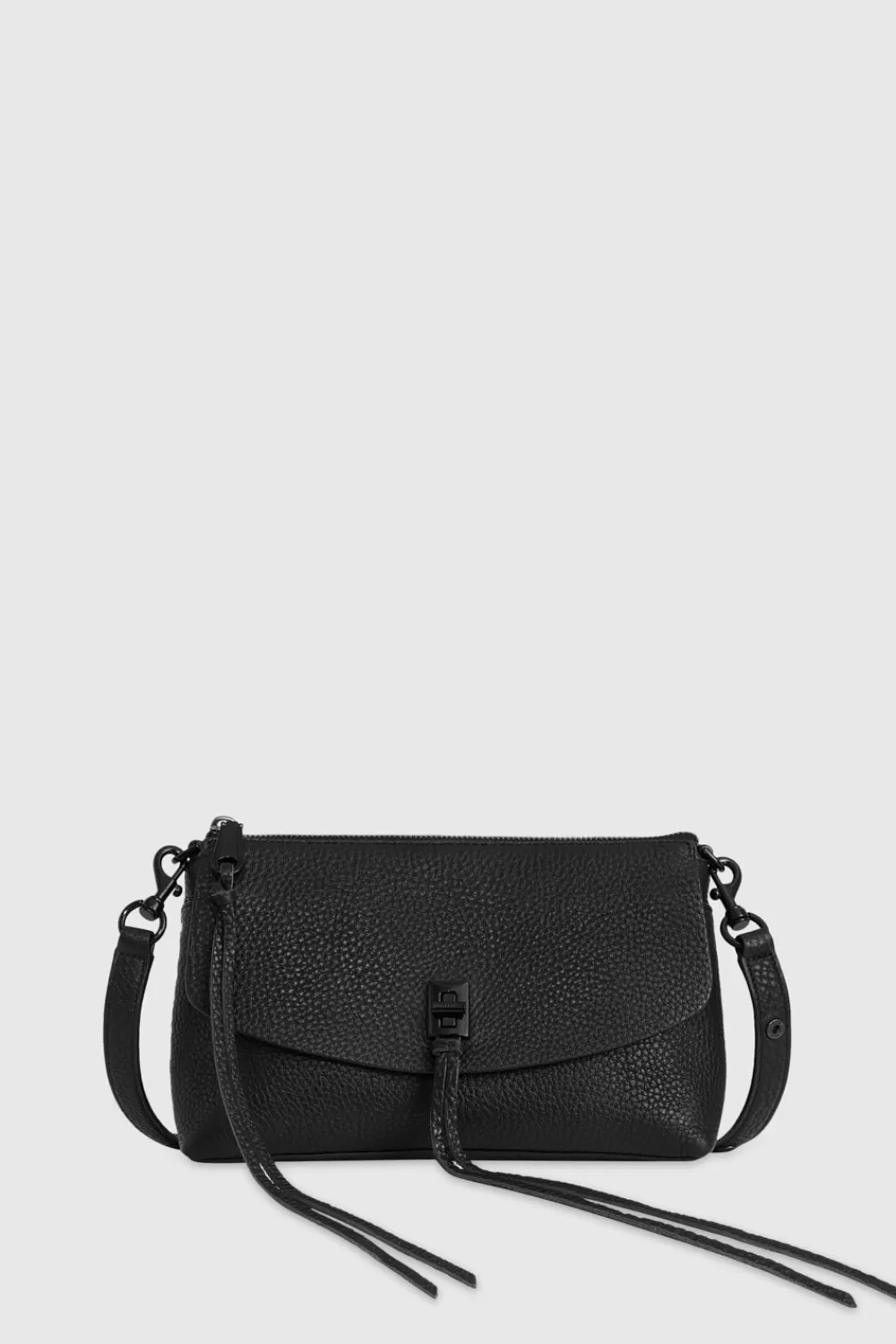 Online Rebecca Minkoff Darren Top Zip Crossbody BLACK/BLACKSHELLAC