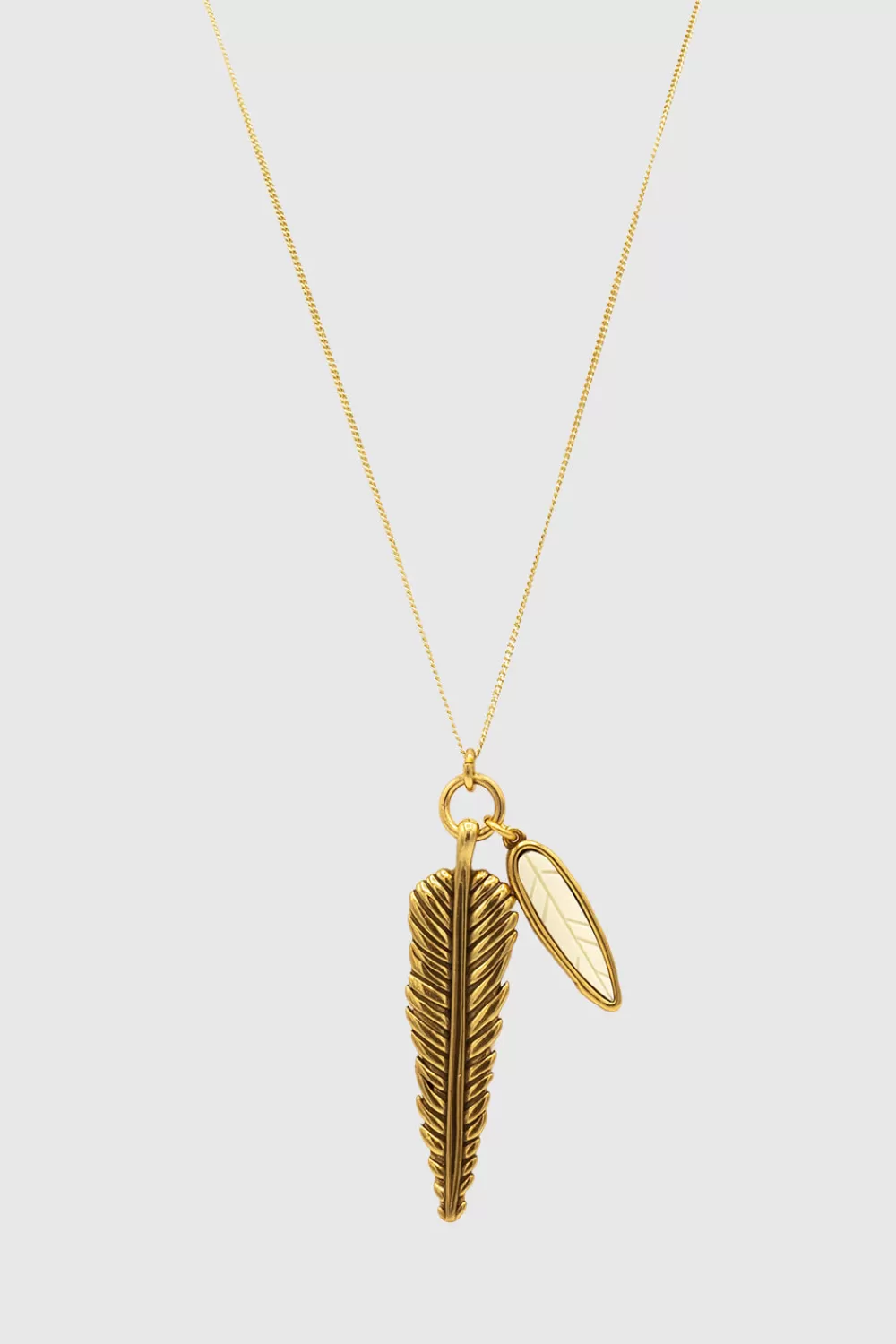 Best Rebecca Minkoff Delicate Feather Necklace WARMGOLD