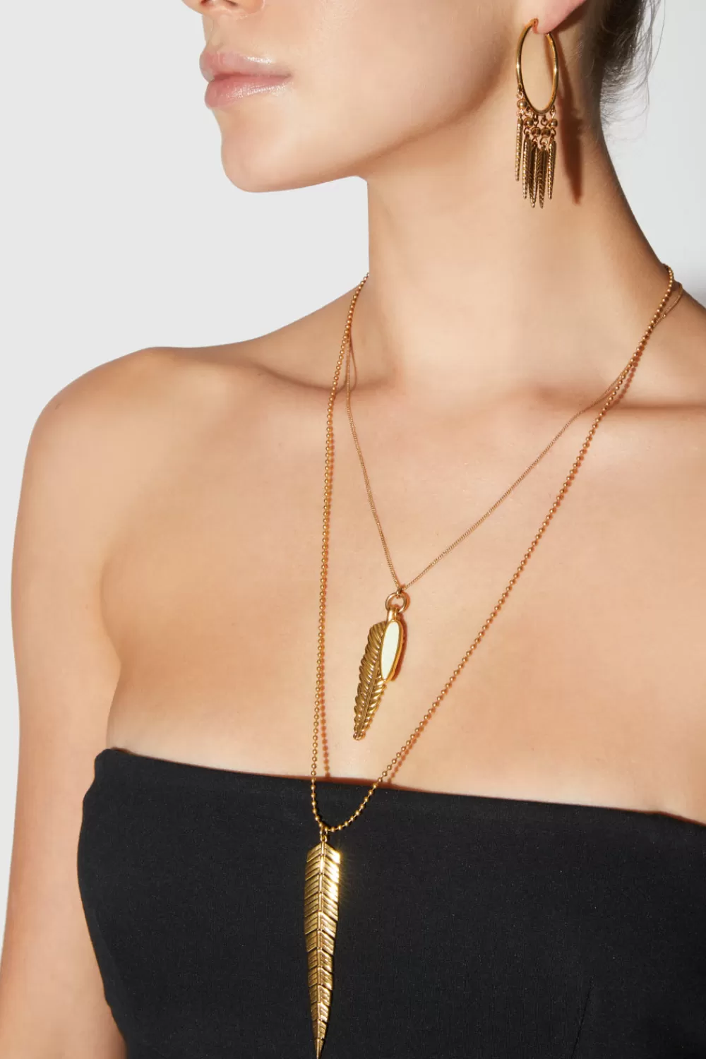 Best Rebecca Minkoff Delicate Feather Necklace WARMGOLD