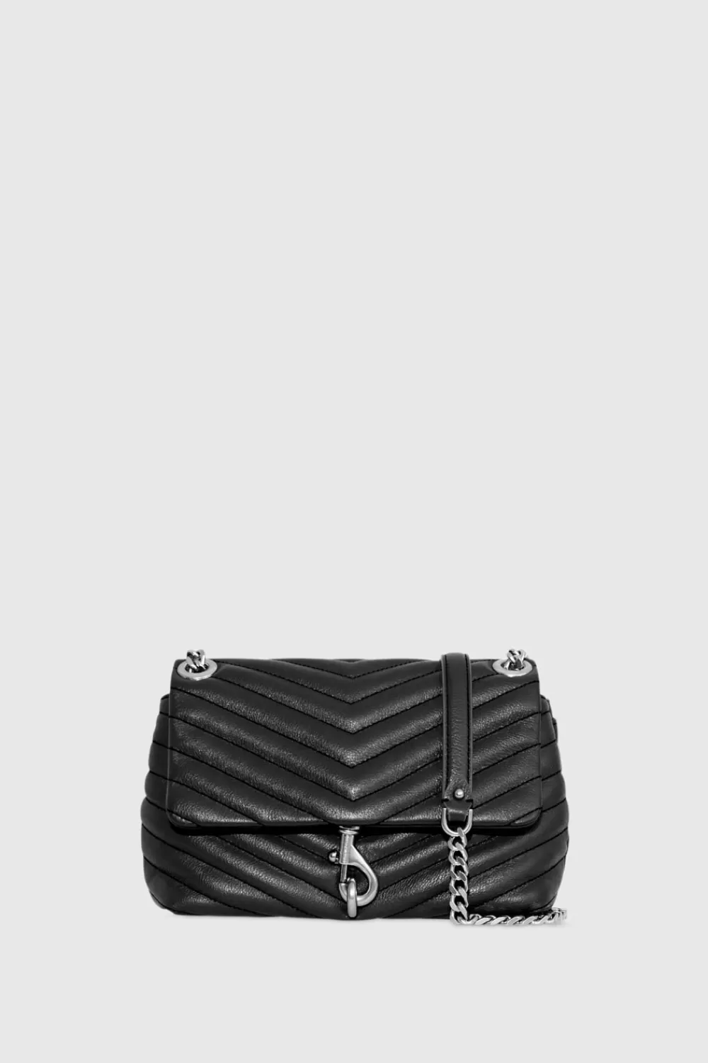 Clearance Rebecca Minkoff Edie Crossbody BLACK/SILVER