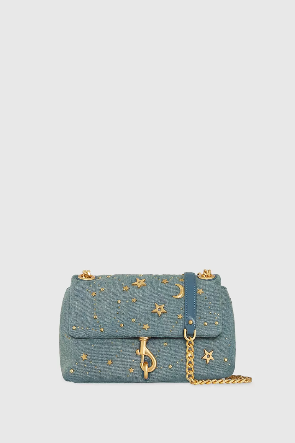 Clearance Rebecca Minkoff Edie Crossbody With Celestial Studs DENIM/CELESTIAL