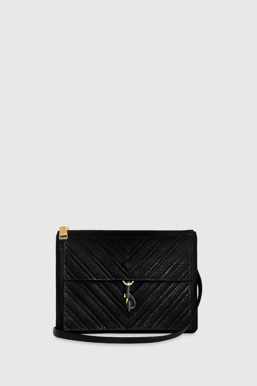 Store Rebecca Minkoff Edie Embossed Top Zip Crossbody Black