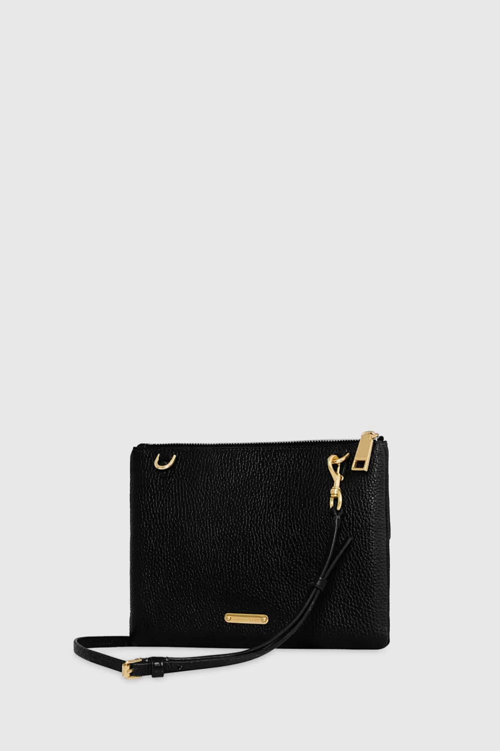 Store Rebecca Minkoff Edie Embossed Top Zip Crossbody Black