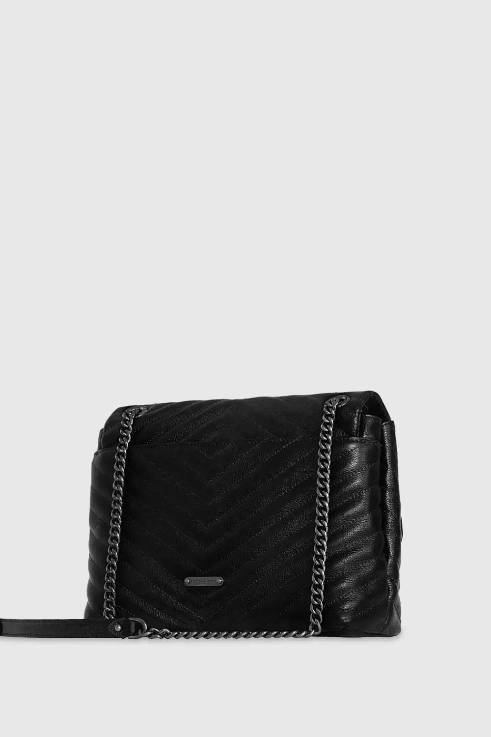 Best Rebecca Minkoff Edie Flap Shoulder Bag BLACK/GUNMETAL