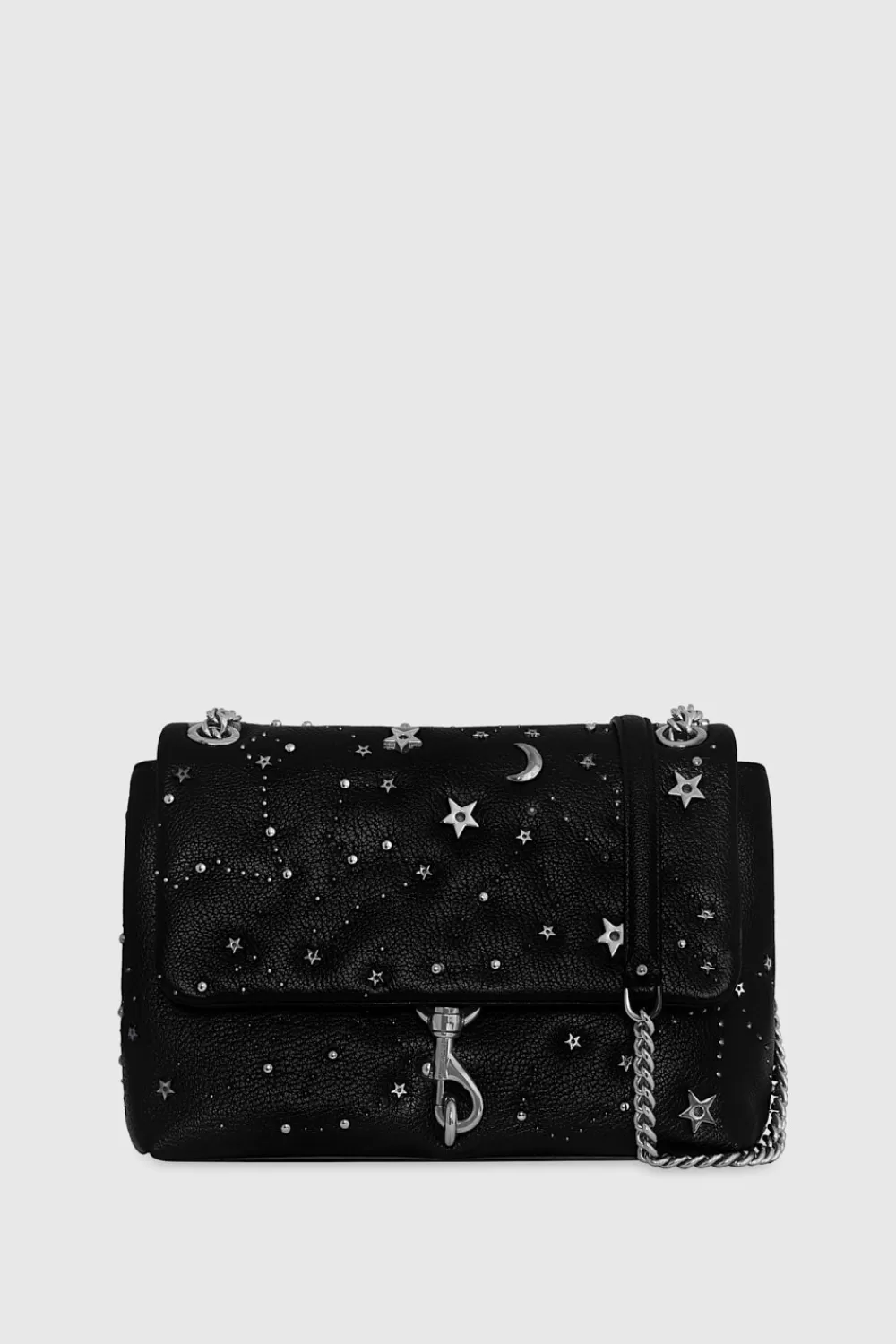 Hot Rebecca Minkoff Edie Flap Shoulder With Celestial Studs BLACK/GUNMETALCELESTIAL