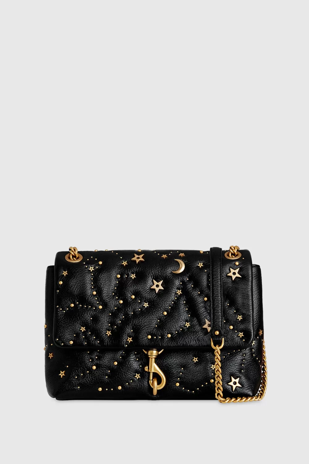 Hot Rebecca Minkoff Edie Flap Shoulder with Celestial Studs BLACK/CELESTIAL