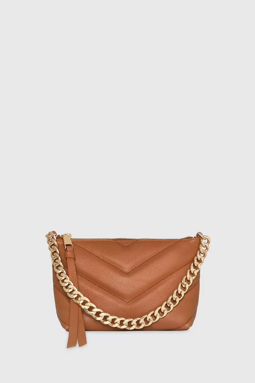 Discount Rebecca Minkoff Edie Maxi Quilt Crossbody With Chain Caramel