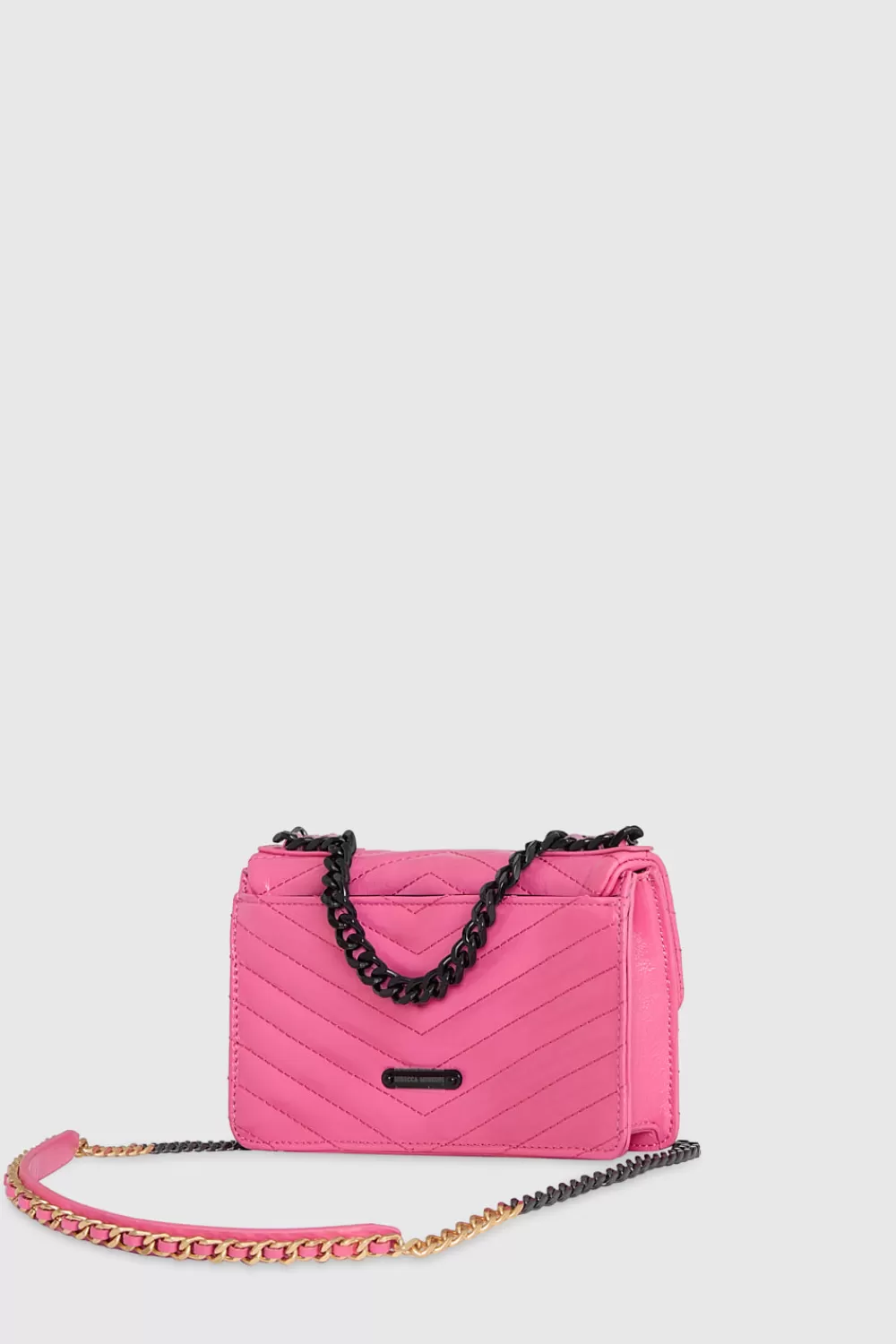 Online Rebecca Minkoff Edie Mini Crossbody On A Chain HOTPINK