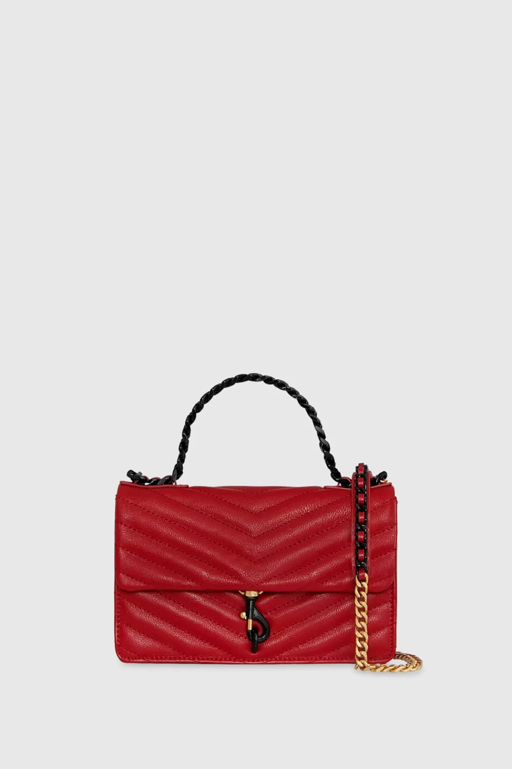 Shop Rebecca Minkoff Edie Mini Crossbody On A Chain SEDUCTIONRED