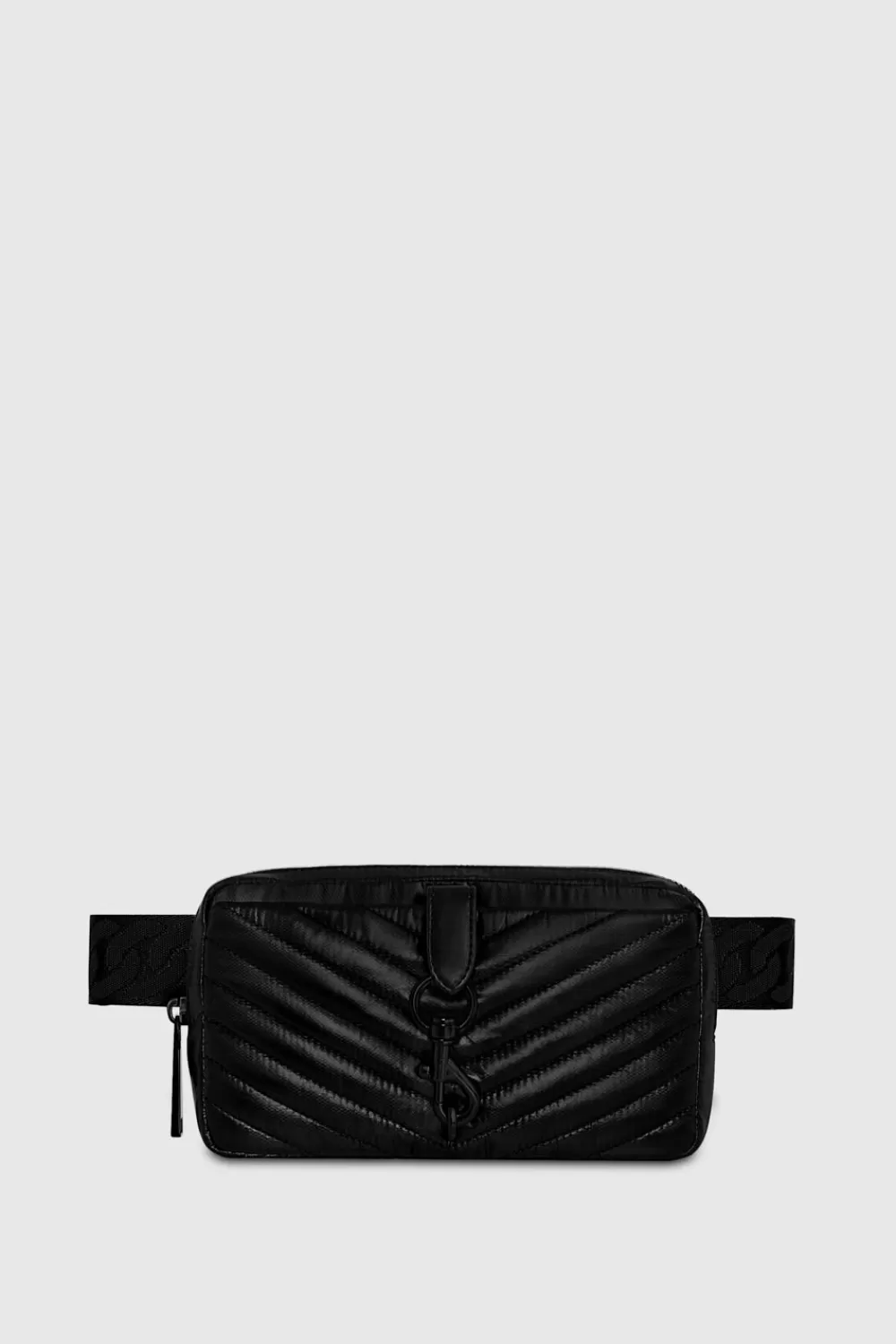 Cheap Rebecca Minkoff Edie Nylon Belt Bag BLACK/BLACKSHELLAC