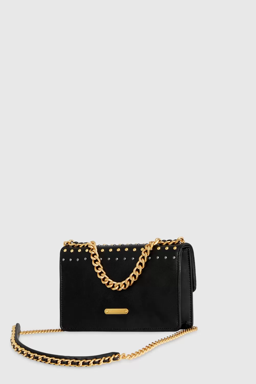 Best Sale Rebecca Minkoff Edie Studded Mini Crossbody On A Chain BLACK