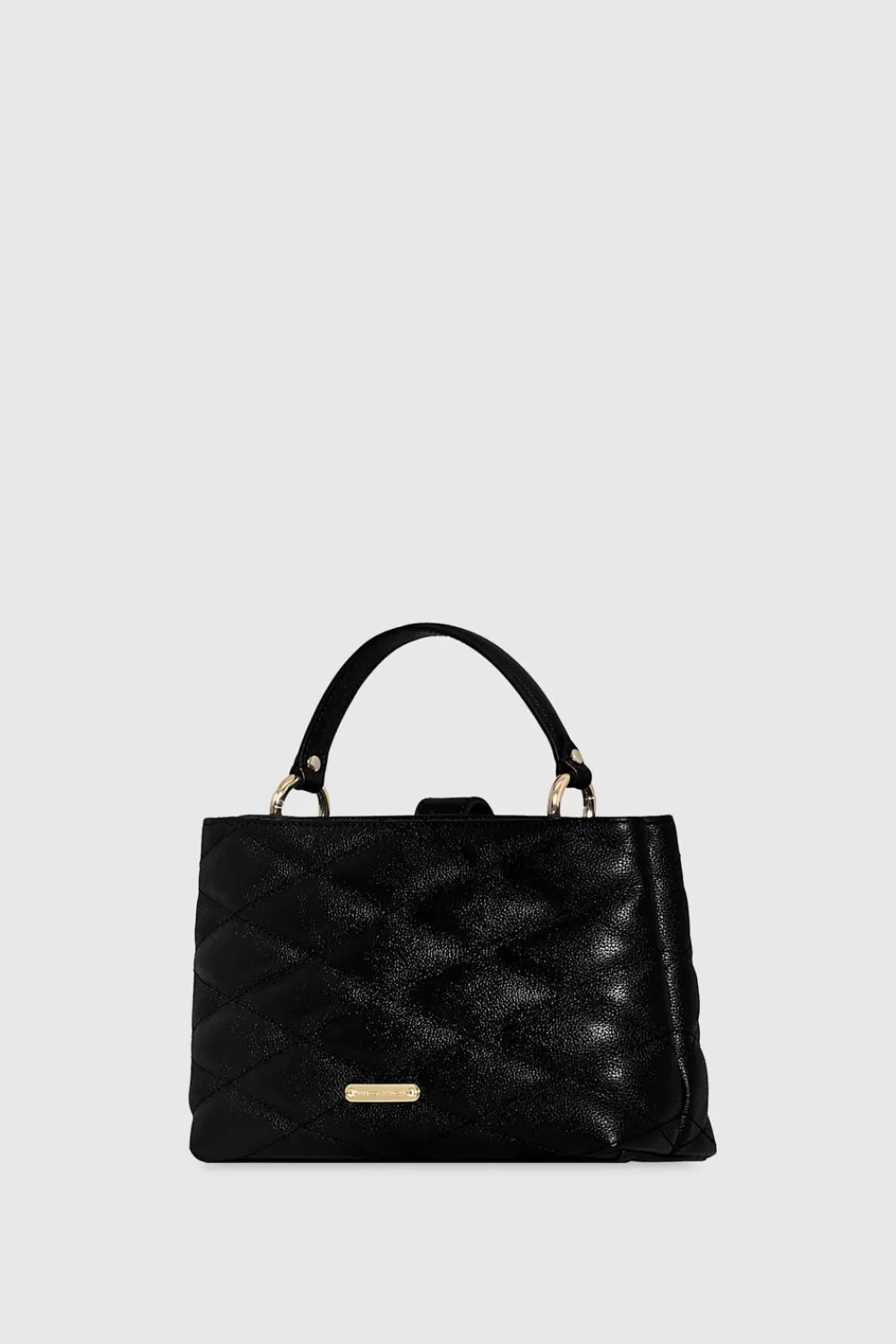 Store Rebecca Minkoff Edie Top Handle Satchel With Diamond Quilt Black