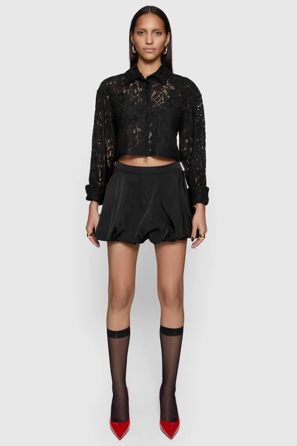 Shop Rebecca Minkoff Elton Bubble Skirt Black