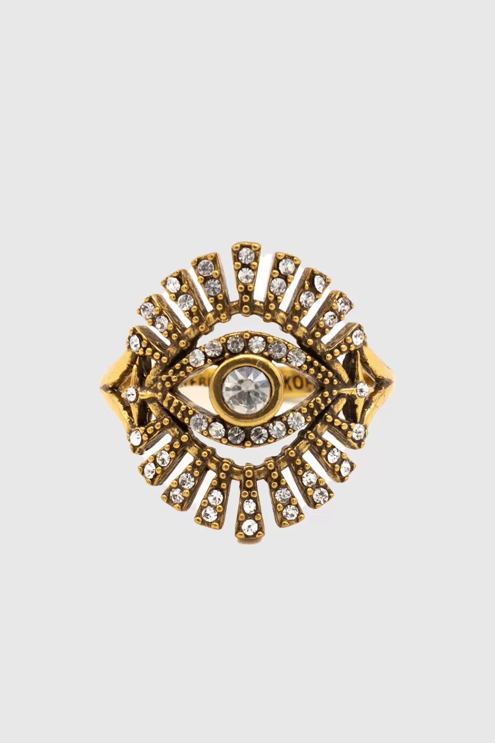 Fashion Rebecca Minkoff Evil Eye Cocktail Ring SHINYGOLD