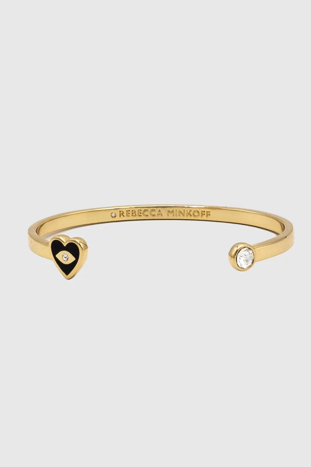 Best Sale Rebecca Minkoff Evil Eye Enamel Heart Open Cuff SHINYGOLD