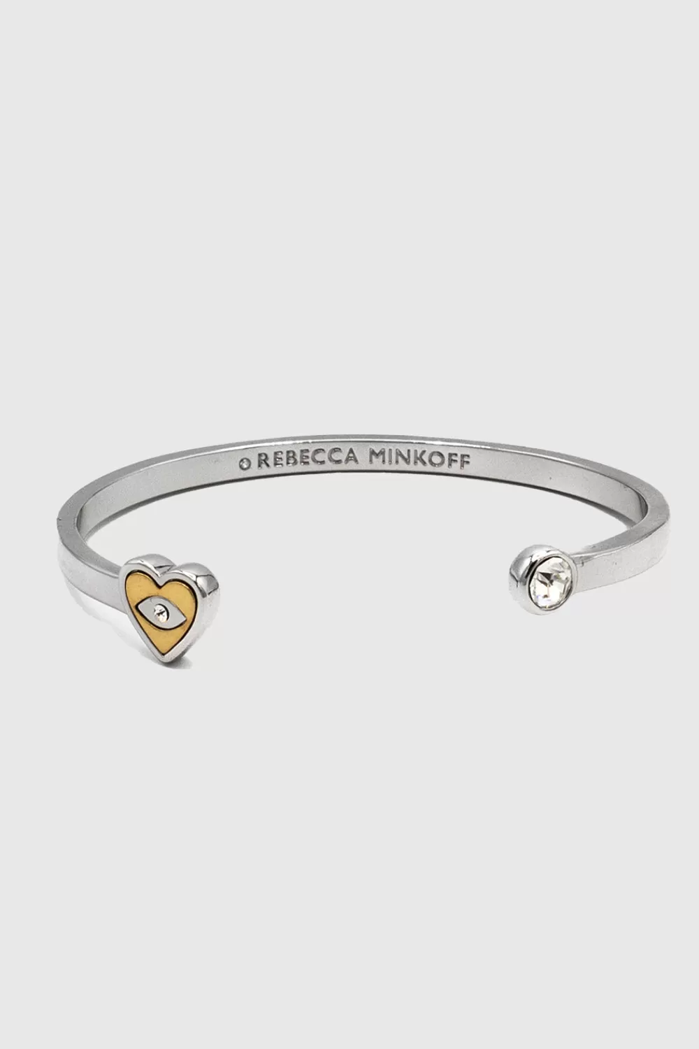 Cheap Rebecca Minkoff Evil Eye Heart Open Cuff GOLDSILVER