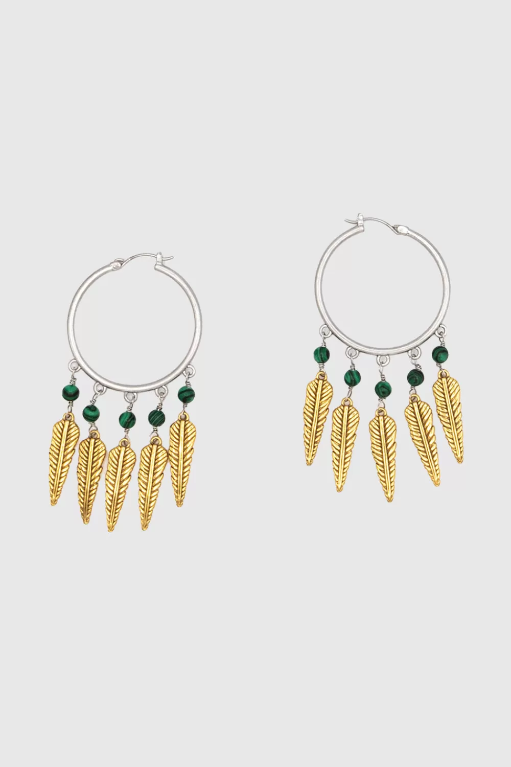 Best Sale Rebecca Minkoff Feather Hoop Earrings WARMGOLD