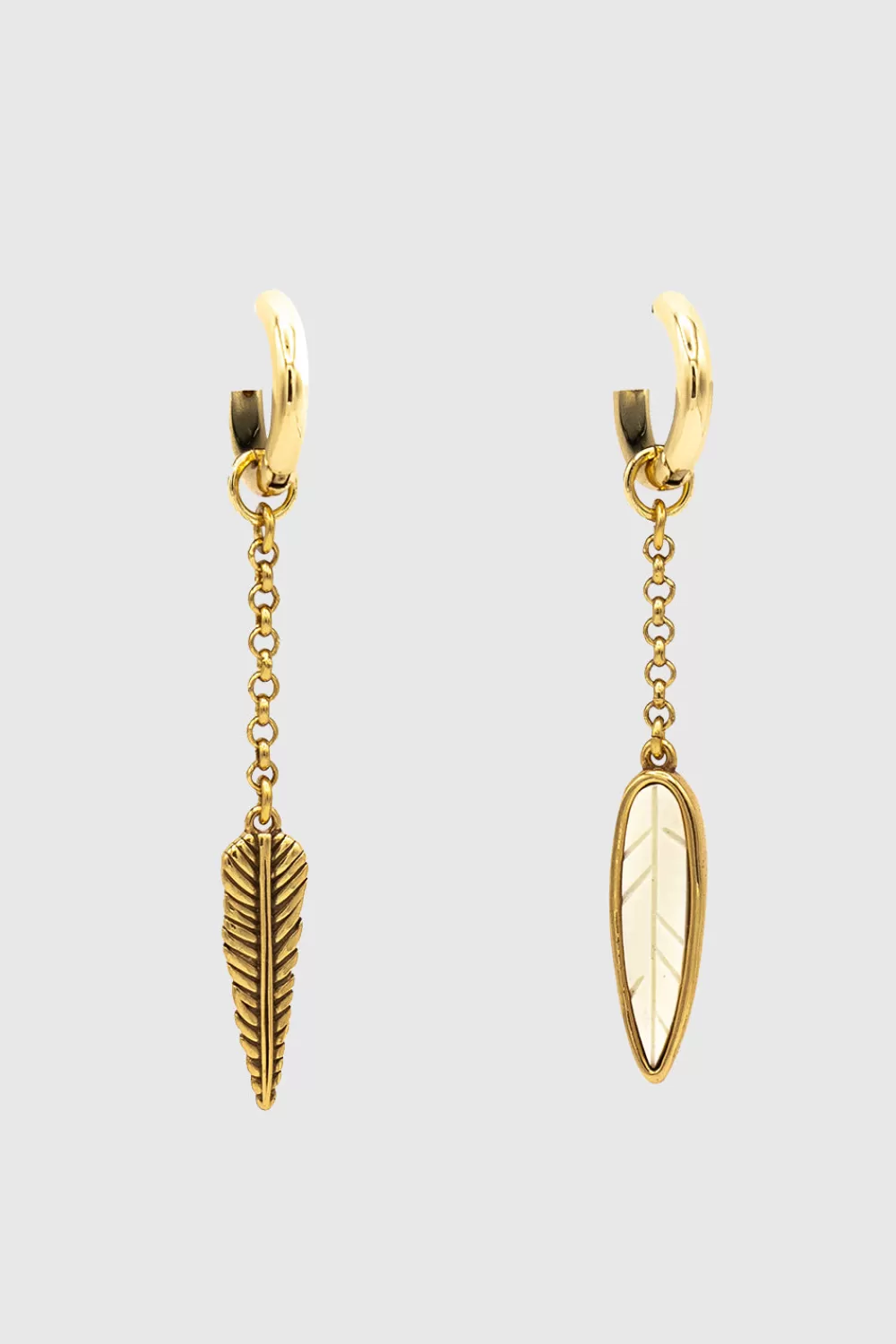 Flash Sale Rebecca Minkoff Feather Hoop Earrings WARMGOLD