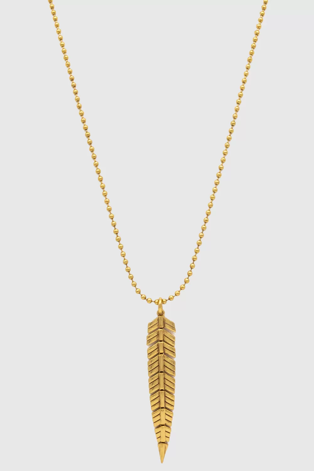 Best Sale Rebecca Minkoff Feather Pendant Necklace WARMGOLD