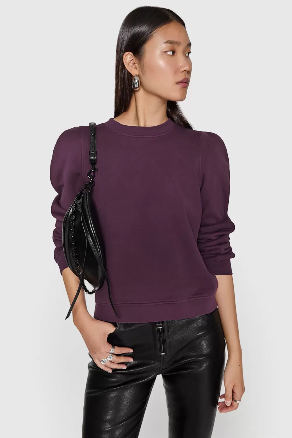 Online Rebecca Minkoff Jade Sculpted Sweatshirt Currant