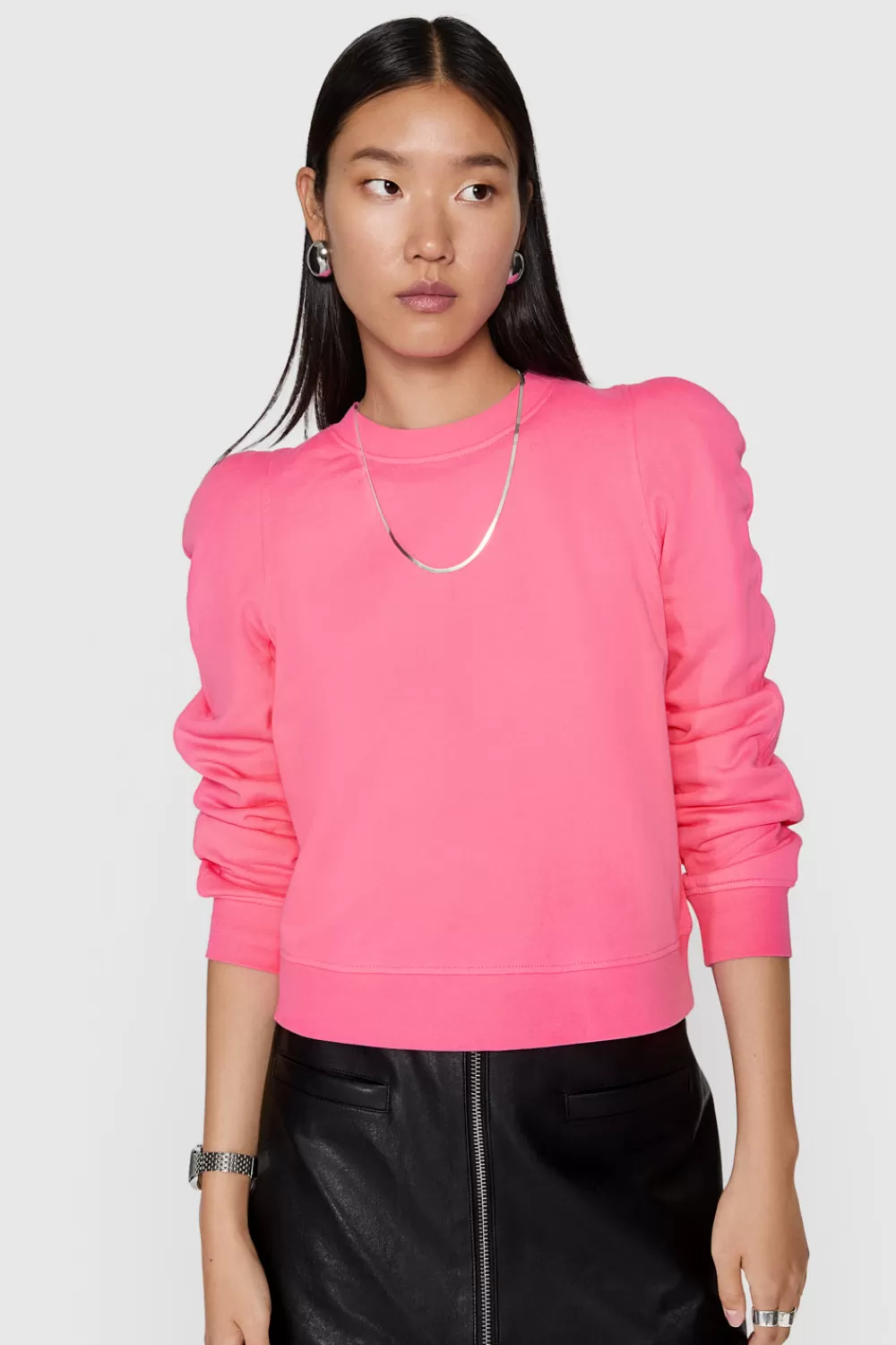 Flash Sale Rebecca Minkoff Jade Sculpted Sweatshirt Bubblegum