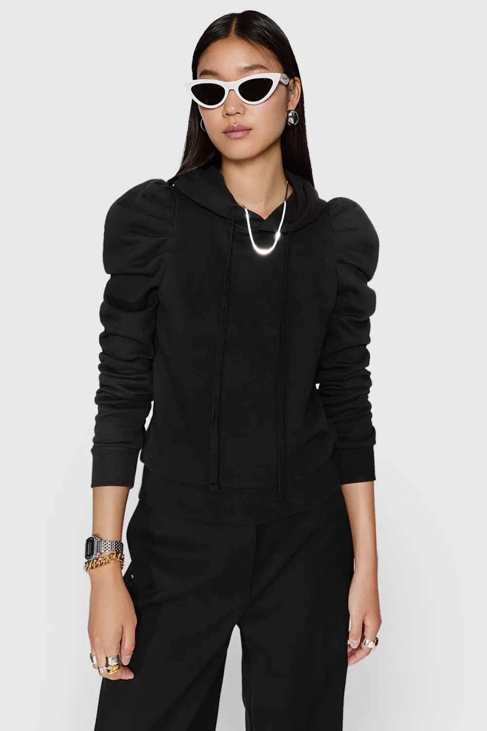 Discount Rebecca Minkoff Janine Hoodie TrueBlack