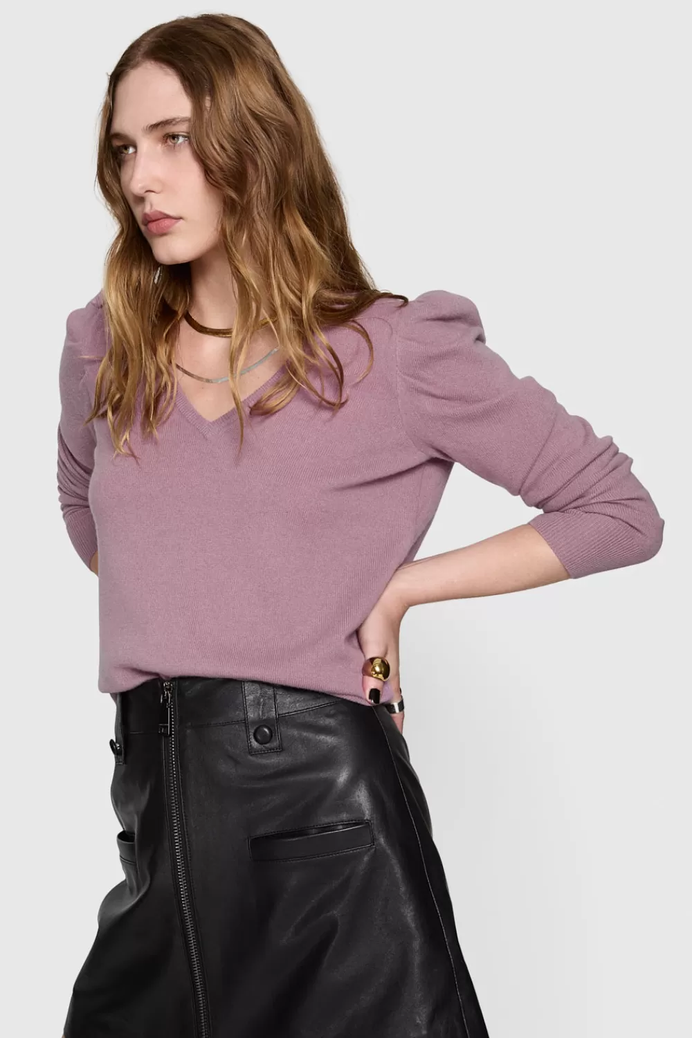 Cheap Rebecca Minkoff Janine Sweater Mauve