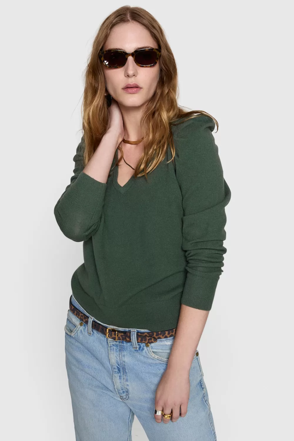 New Rebecca Minkoff Janine Sweater Basil