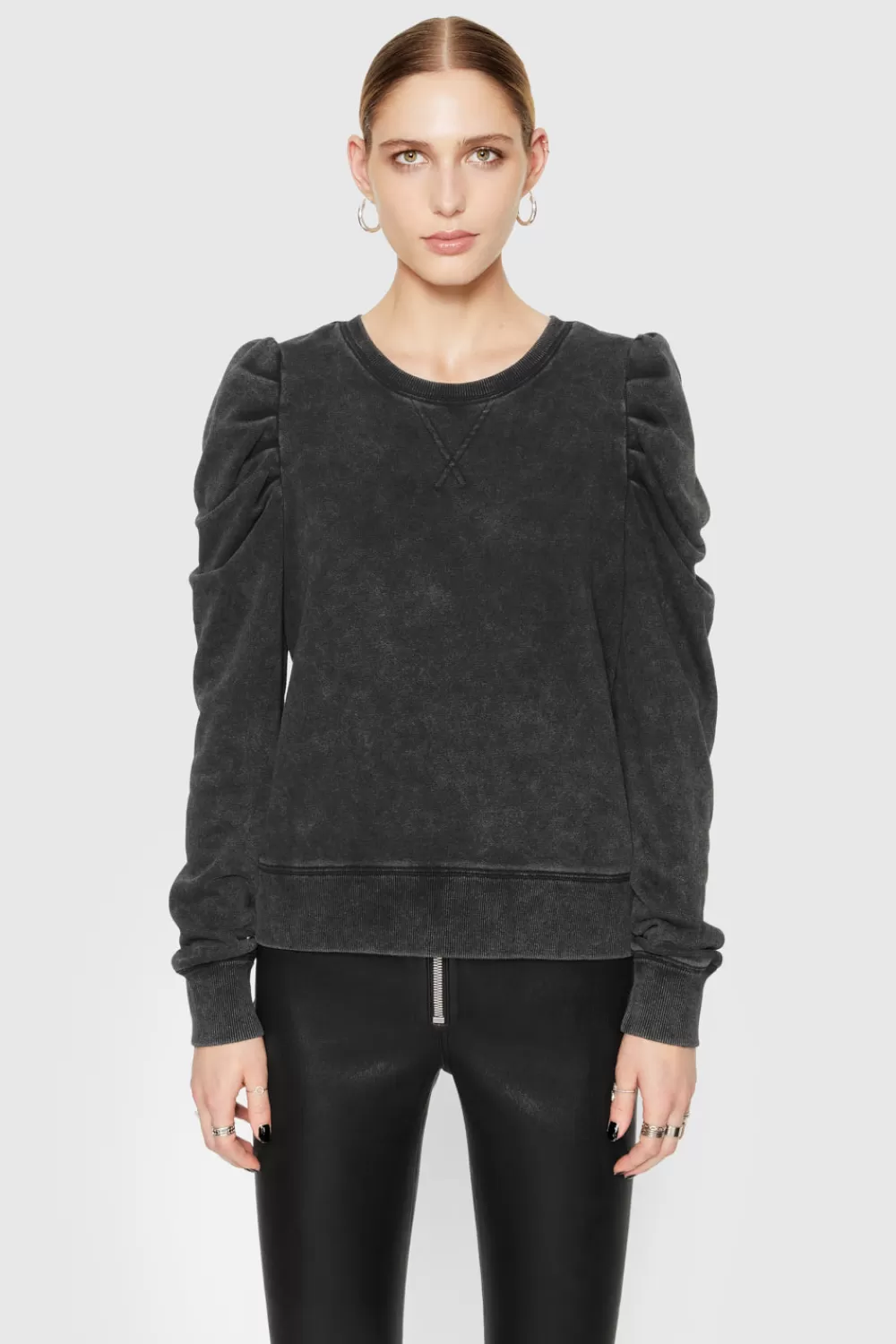 Best Sale Rebecca Minkoff Janine Sweatshirt ACIDWASHBLACK