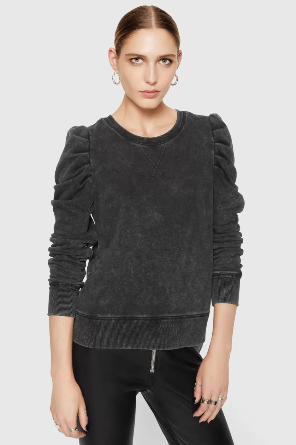 Best Sale Rebecca Minkoff Janine Sweatshirt ACIDWASHBLACK