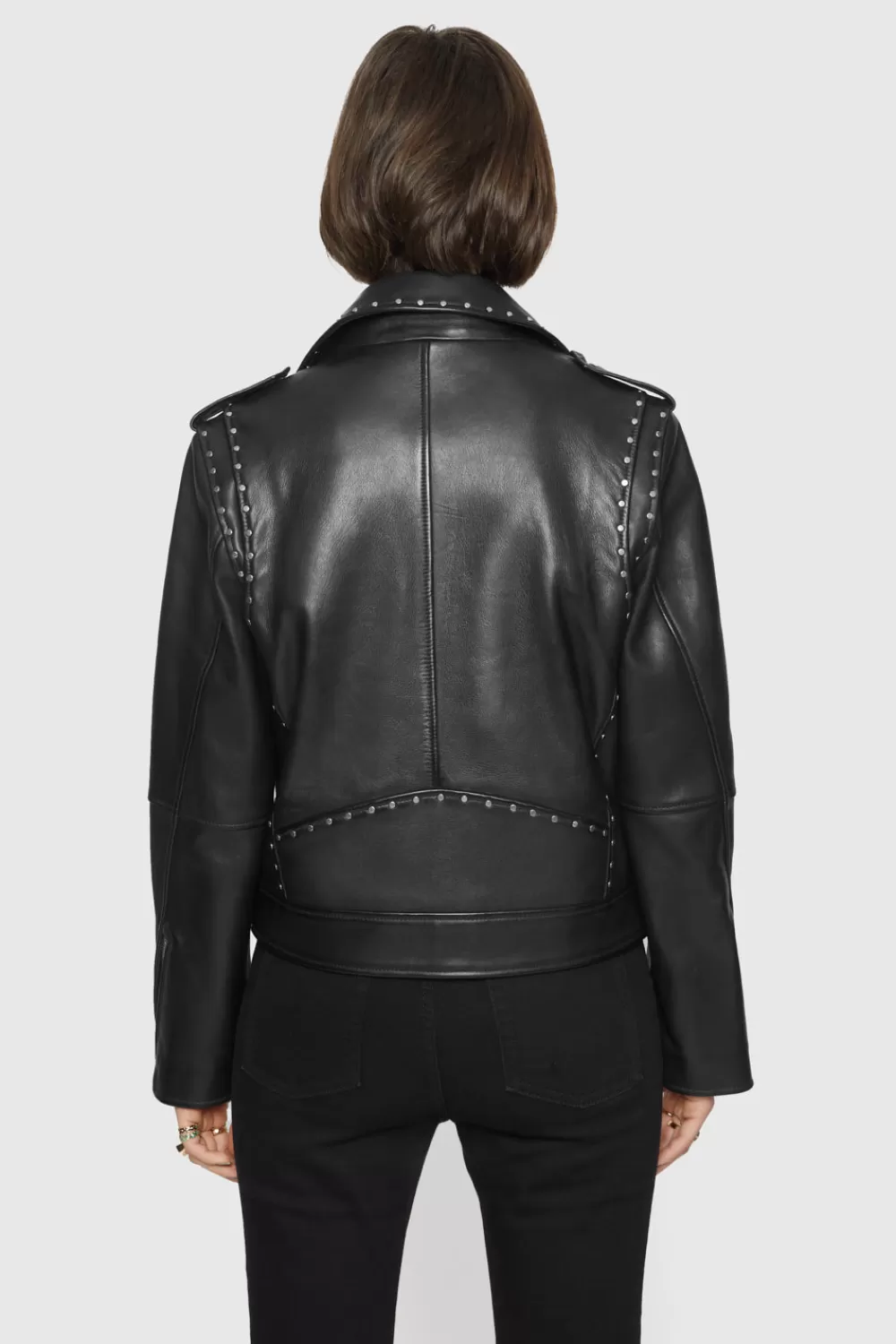 Store Rebecca Minkoff Jett Moto with Studs BLACK